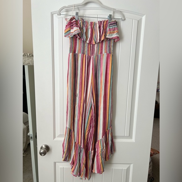 Striped ruffle jumpsuit - Picture 5 of 7